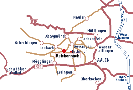 So finden sie Reichenbach bie Aalen